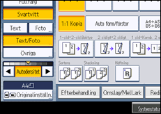Bild av användarpanelens skärm