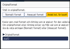 Bild av användarpanelens skärm