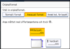 Bild av användarpanelens skärm