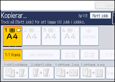 Bild av användarpanelens skärm