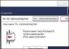 Bild av användarpanelens skärm