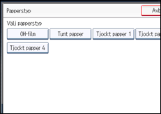 Bild av användarpanelens skärm