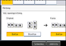Bild av användarpanelens skärm