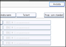 Bild av användarpanelens skärm