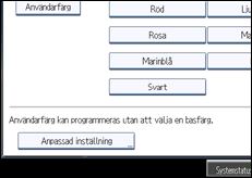 Bild av användarpanelens skärm