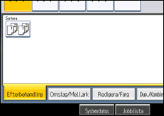 Bild av användarpanelens skärm