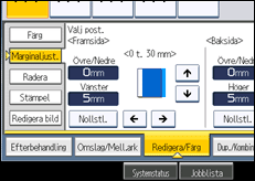 Bild av användarpanelens skärm