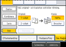 Bild av användarpanelens skärm