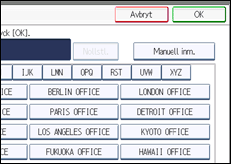 Bild av användarpanelens skärm