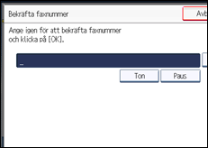 Bild av användarpanelens skärm