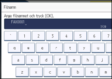 Bild av användarpanelens skärm