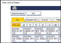 Bild av användarpanelens skärm