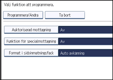 Bild av användarpanelens skärm