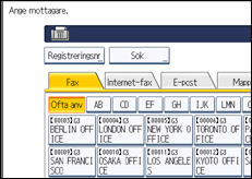 Bild av användarpanelens skärm