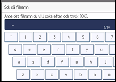 Bild av användarpanelens skärm