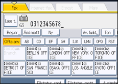 Bild av användarpanelens skärm