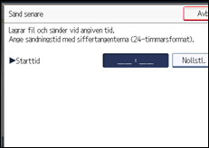 Bild av användarpanelens skärm