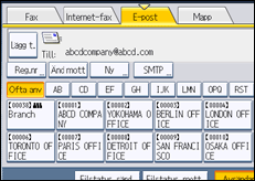 Bild av användarpanelens skärm