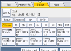 Bild av användarpanelens skärm