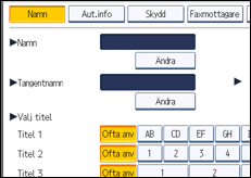 Bild av användarpanelens skärm