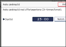 Bild av användarpanelens skärm
