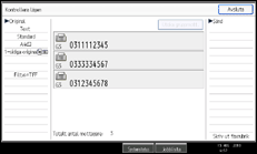 Bild av användarpanelens skärm