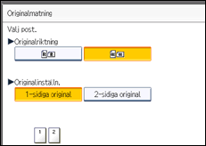 Bild av användarpanelens skärm