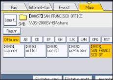 Bild av användarpanelens skärm