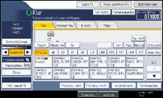 Bild av användarpanelens skärm