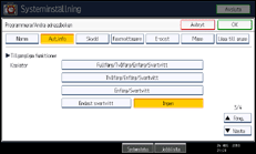Bild av användarpanelens skärm