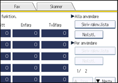 Bild av användarpanelens skärm