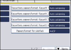 Bild av användarpanelens skärm