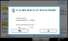 Bild av användarpanelens skärm