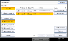 Bild av användarpanelens skärm