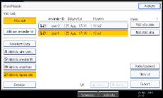 Bild av användarpanelens skärm