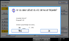Bild av användarpanelens skärm