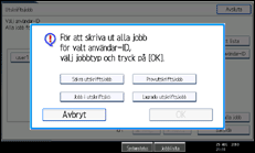 Bild av användarpanelens skärm