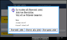 Bild av användarpanelens skärm