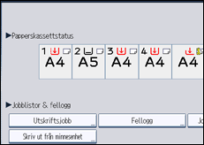 Bild av användarpanelens skärm