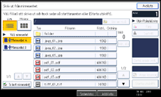 Bild av användarpanelens skärm