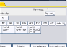 Bild av användarpanelens skärm