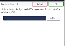 Bild av användarpanelens skärm