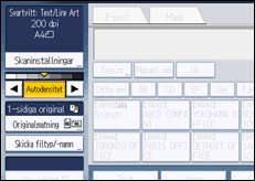 Bild av användarpanelens skärm