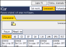 Bild av användarpanelens skärm