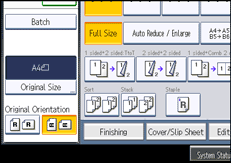 Operation panel screen illustration