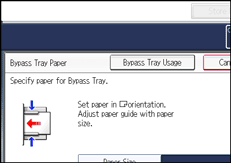 Operation panel screen illustration