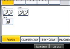 Operation panel screen illustration