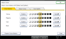 Operation panel screen illustration