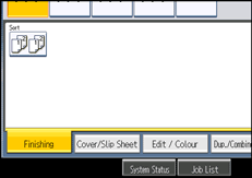 Operation panel screen illustration