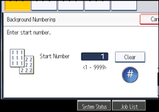 Operation panel screen illustration